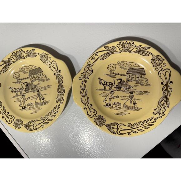 royal china Other - Vintage Royal China Bucks County Amish Themed Plates - set of‎ 2